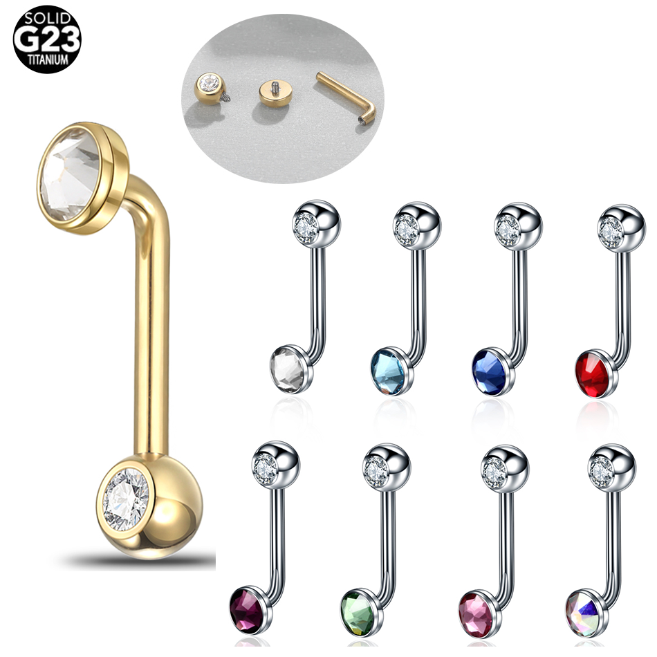 Body Jewelry Vch - 1 قطعة زرع الصف التيتانيوم كريستينا