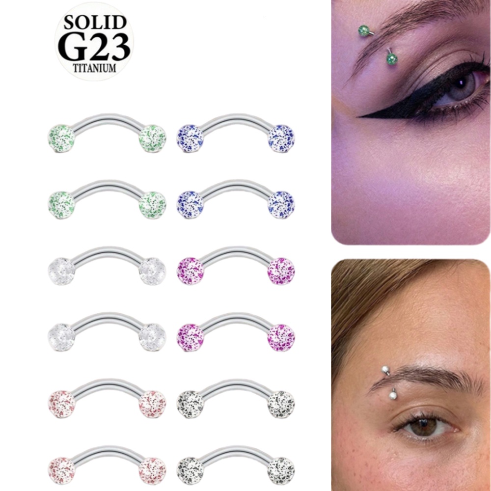 Body Jewelry Vch - قطعتان من سبائك التيتانيوم 16G بحجم