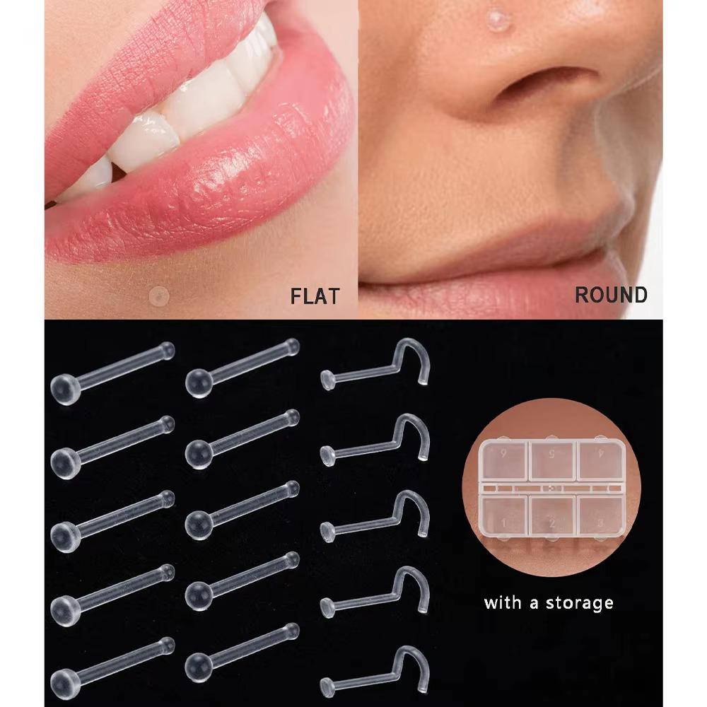 Body Jewelry Materials - 20pcs / مربع أكريليك كرة مستديرة