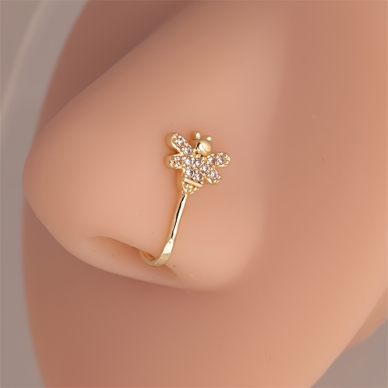 Body Jewelry Materials - قطعة واحدة من حلقة الأنف غير