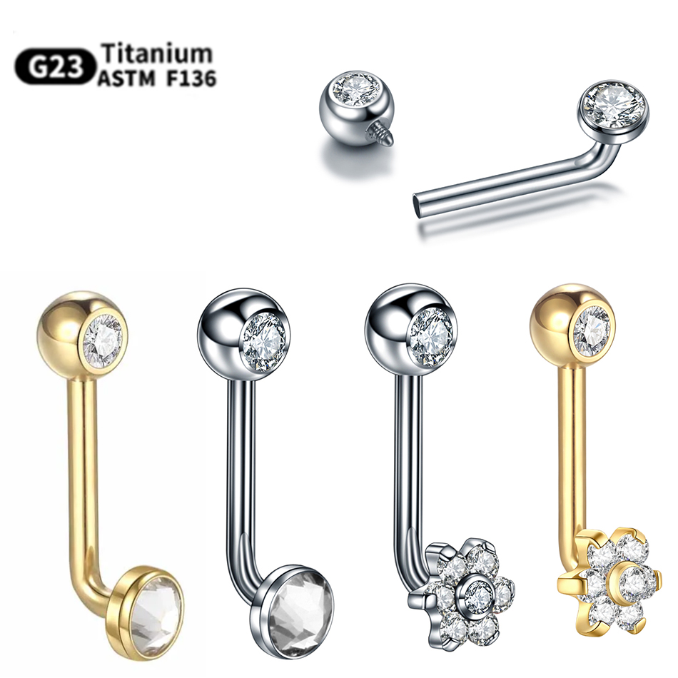 ثقب التيتانيوم بتصميم زهرة ، ح - مراجعة Body Jewelry Vch وسعره
