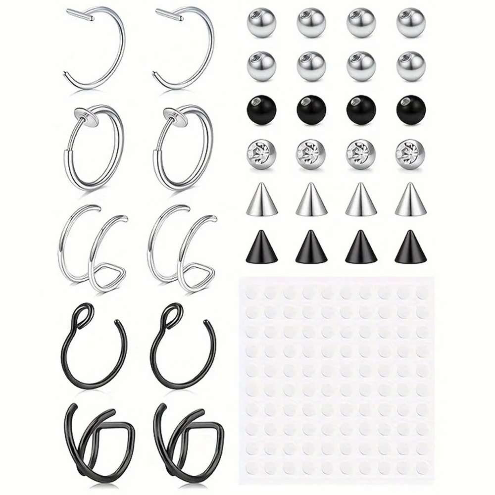ثقوب مزيفة، حلقة شفاه مزيفة، ح - مراجعة Body Jewelry Ear Piercing وسعره