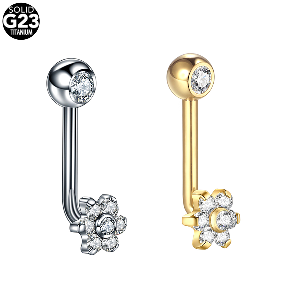 1 قطعة 14 جرام زهرة التيتانيوم - مراجعة Body Jewelry Vch وسعره