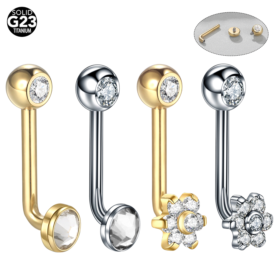 10 قطعة/الوحدة التيتانيوم الزر - مراجعة Body Jewelry Vch وسعره
