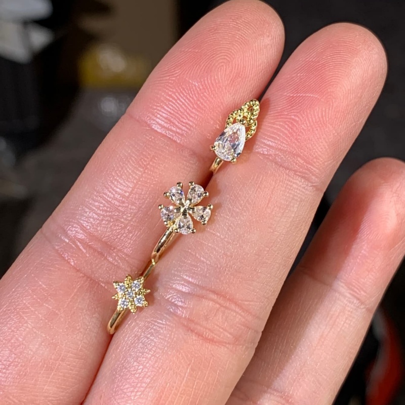 طقم مشابك أنف فرنسية الطراز مك - مراجعة Body Jewelry Materials وسعره