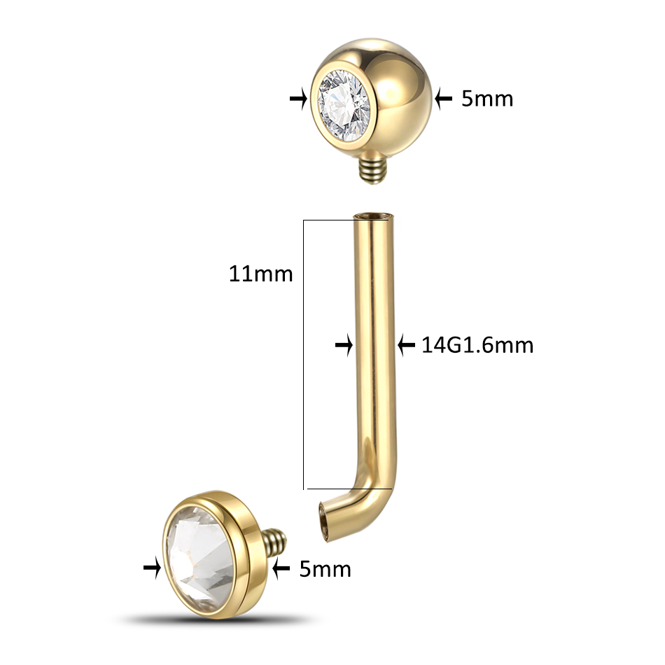 1 قطعة G23 التيتانيوم كريستينا - مراجعة Body Jewelry Vch وسعره