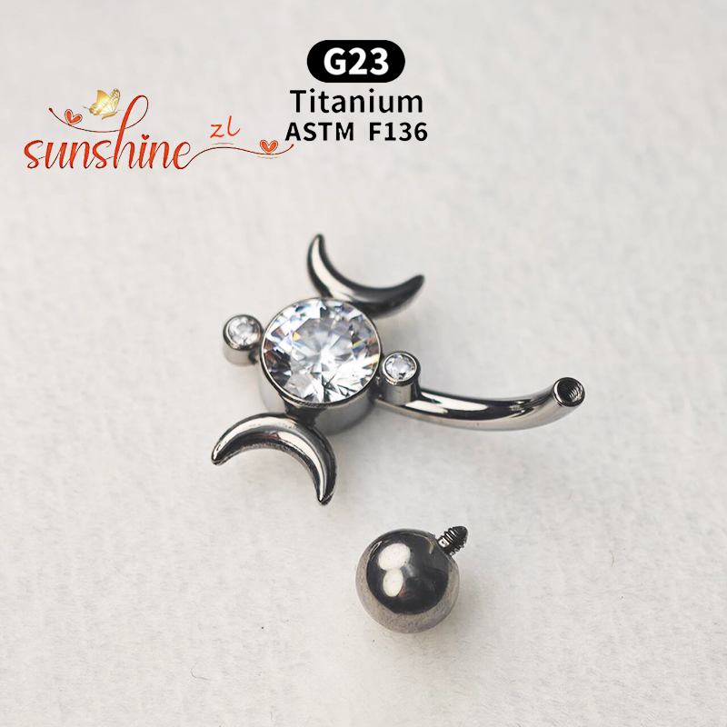 1 قطعة G23 التيتانيوم VCH ثقب  - مراجعة Body Jewelry Vch وسعره